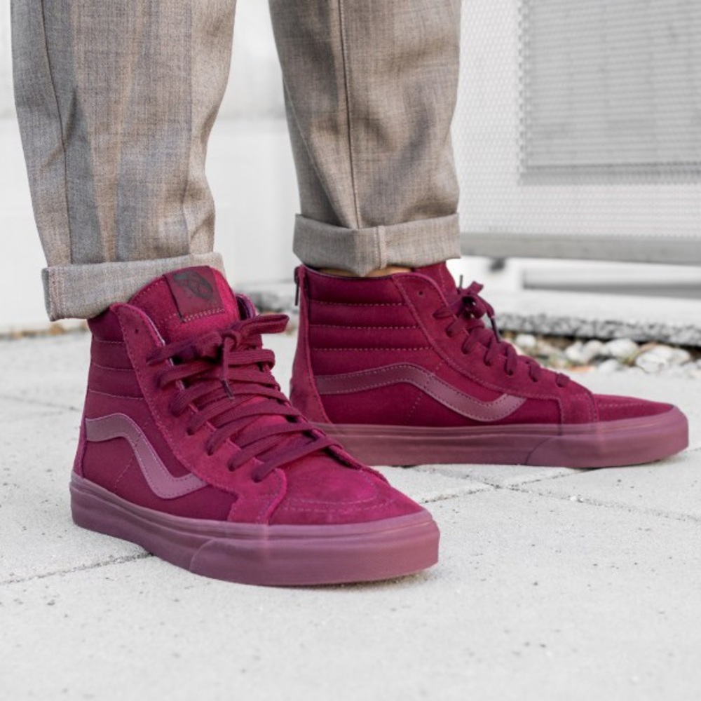 Vans sk8 hi reissue zip red